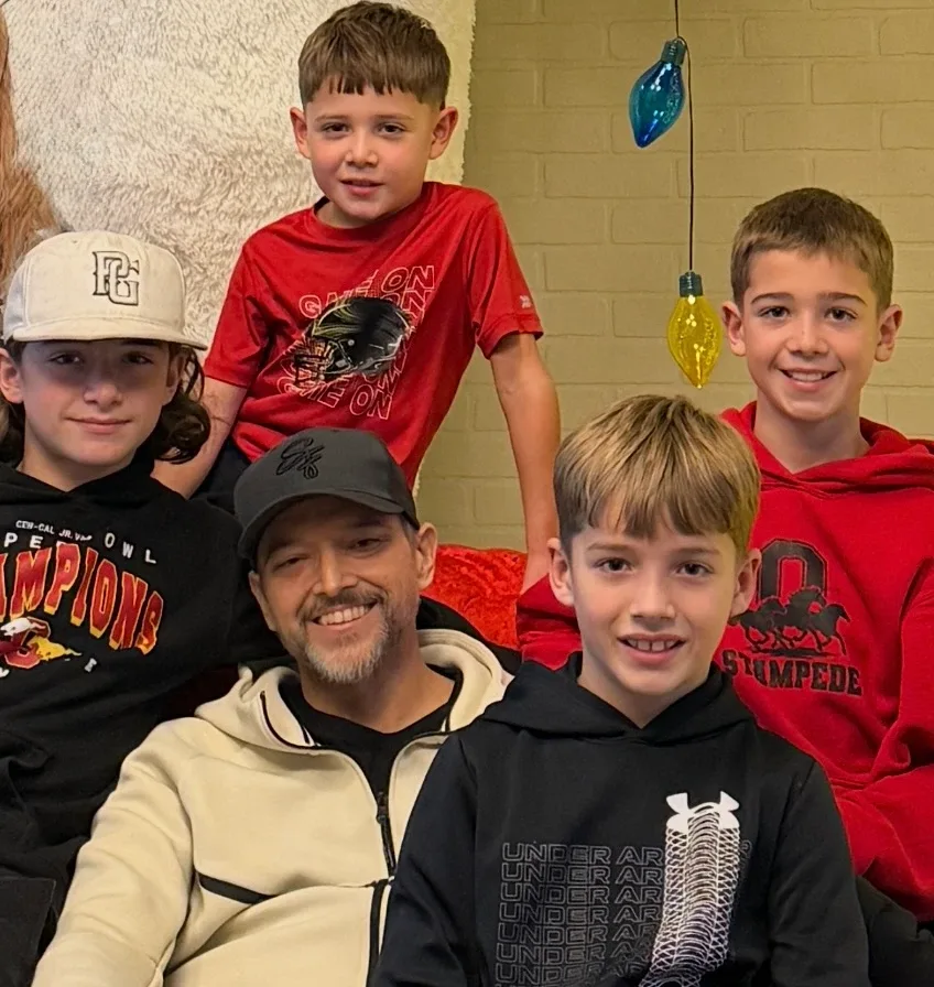 Four reasons: Derek's four boys